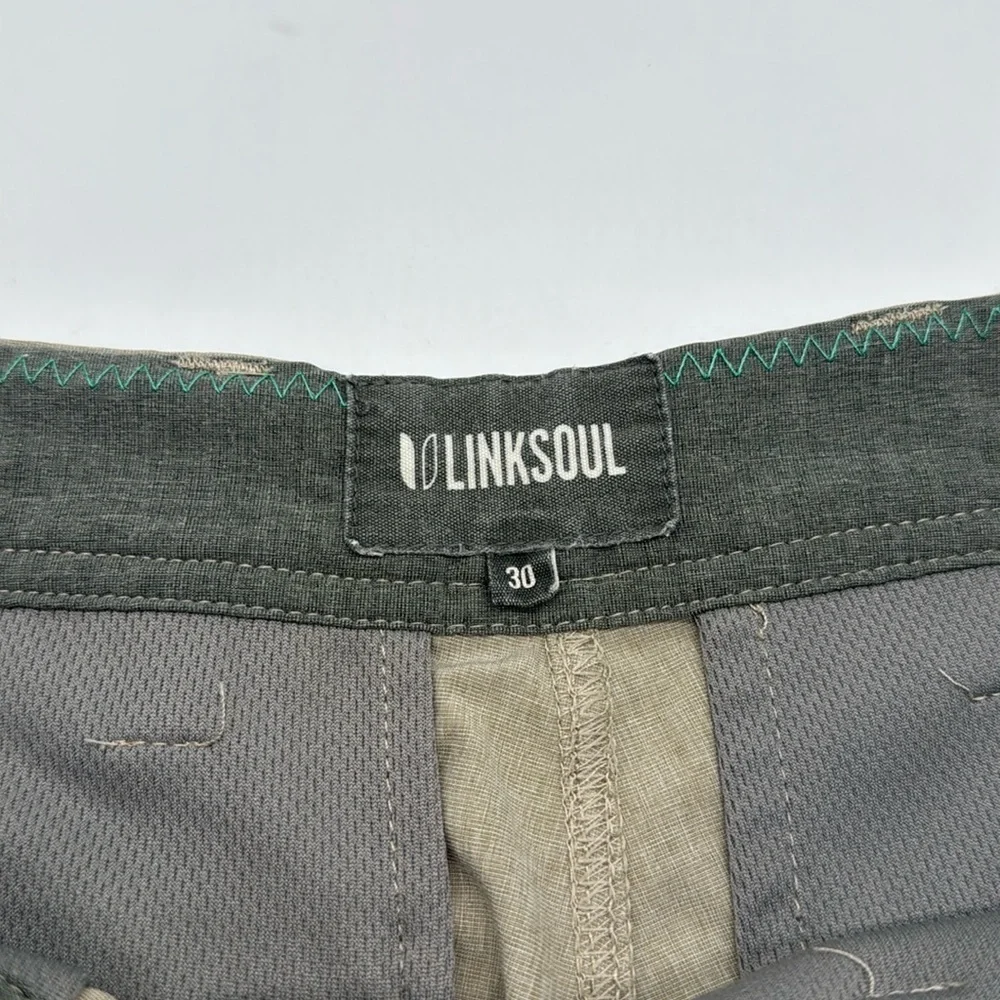 Linksoul Golf Shorts Men’s Khaki Performance Stretch Fabric Size 30
